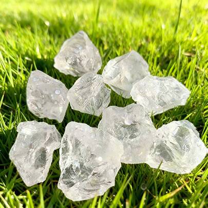 Natural Clear Quartz Raw Crystals Bulk - 1" Rough Healing Stones For Reiki, Tumbling, Wire Wrapping & Wicca, Large White Gemstone Rocks For Decoration & Crystal Crafts