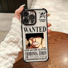 Hot Anime New Zoro Creative Phone Case Suitable For IPhone 17 16e 16 15 14 13 12 11 Mini Pro Max Air X XR XSMAX 8 7 Plus Anti-Fall Transparent Soft Back, Shockproof Case, Anime Design, UV-Printed Design, Precision Fit, Pop Culture Lover, Anime - 無色 - 查看 7