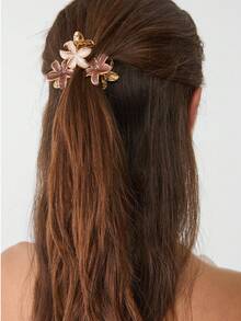 6 Stück kleine Blumen Haarclips, Pferdeschwanz Klammern - elegant & niedlich, geeignet für den täglichen Gebrauch, Weihnachts-Haaraccessoires, Herbstmode Haarklammer, Winter für Urlaubsoutfits, Frauen Winter Haarklammer