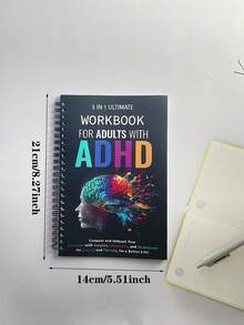 1pc Mental Health Workbook: 3 Books In 1: The Attachment Theory, Abandonment Anxiety, Depression In Relationships, Addiction, Complex PTSD, Trauma, CBT Therapy, EMDR And Somatic Psychotherapy,ADHD Planning Book, Color Brain Design, Detailed Goal Setting - Multicolor - View 3