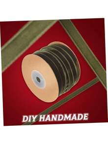 Baluue 1 Rollo de terciopelo para coronas multifunción listones navideños listones para moños decorar decoración de envolver conveniente de Green - 1 - Ver 6