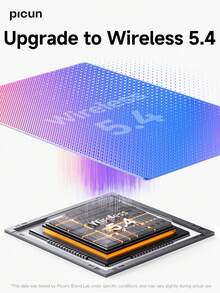 Picun B5 Wireless Headphones, Wireless 5.4, ENC Noise Cancellation, 72 Hours Of Gaming Time, Detachable Design, Portable, Suitable For Travel, Home, Office, And PC