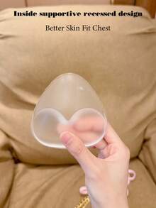 2pcs Women's Sports Intimate Padding Triangle Silicone Bra Inserts, Invisible Seamless Enhancing, 3 Colors Available For Bikini Lingerie - Multicolor - View 2