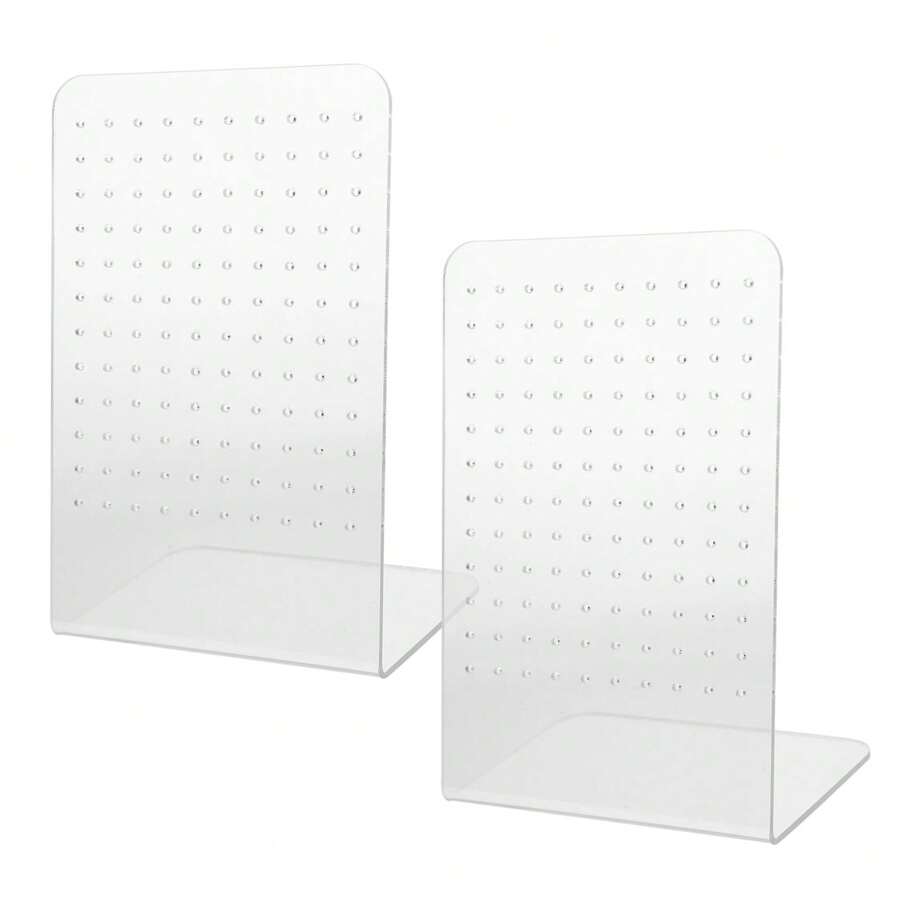 2 件 120 孔亚克力耳环架透明耳环收纳架展示钉板耳钉展示架耳环架珠宝展示架女孩适用 - 無色 - 查看 1