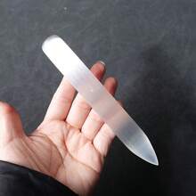 Diverse Selenite Crystal Wand With 7 Heart Symbols - Reiki Charged, Single Tip, Synthetic Crystal Stick For Healing, Meditation & Spiritual Gifts (7 Chakra Bracelet), Wand For Healing,Natural Crystal Rods For Cleansing And Protection - Spiritual Tools For Balancing Chakras And Clearing Energy Fields. - Multicolor - View 8