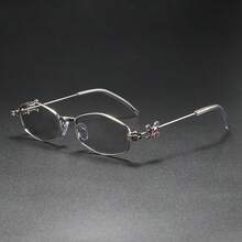 New Ins Glitter Elegant High-End Rhinestone Metal Frame Fashion Personalized Small Frame Flattering Face Shape Glasses - Multicolor - View 17