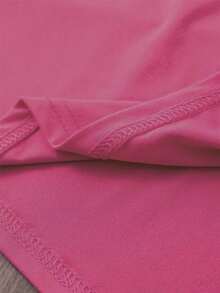 Playera camiseta gráfica dama mujer manga corta cuello redondo básica cómoda fresca ligera moderna juvenil casual estampado colibrí ave linda tierna cute primavera verano - Rosa Fucsia - Ver 5