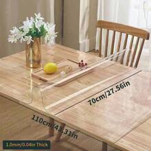 1pc Luxury Transparent Table Cover - 1.0mm Thick 100% PVC, Scratch-Resistant And Heat-Resistant Protective Cover, Suitable For Dining Table, Coffee Table, Computer Desk - Perfect For Home, Office And Hotel Use - Elegant Square Design - White - View 13