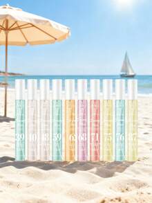 1 Frasco/10 Frascos Edição Limitada Spray de Fragrância Portátil Multicamadas Happiness, Infundido com Essência de Fragrância Natural, Fresca e Sedutora de Longa Duração, Emanando Aromas Elegantes de Baunilha do Rio de Janeiro, Coco, Frutas, Madeira Cítrica e Harmonia Oceânica, Aromatizador de Ambiente para Aromaterapia - Multicolorido - Ver 2