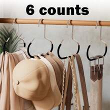 6-Piece Hat Organizer, Durable Stainless Steel Hangers With Reinforced Edges For Long-Term Use