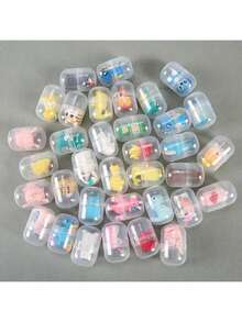 10 قطع مختلطة من الأشكال القابلة للجمع في صناديق عمياء كبسولة غاشابون، ألوان/أنماط عشوائية، هدايا لآلات البيع الذاتي