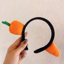 1pc/2pcs Cute Carrot & Salted Fish Cartoon Headband, Korean Style Creative Funny Headwear, Fashion Versatile Hair Hoop, Hair Band, Hairband For Women