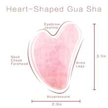1件玉石刮痧按摩板,面部按摩器,刮痧板,适用于面部、颈部、背部和身体 - 彩色 - 查看 4