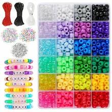 600pcs Pony Beads Set, 24 Colors Plastic Craft Bead For Diy Jewelry Making, Bracelets, Necklaces, Craft Jewelry Making, Festival Birthday Gift Jewelry Making Kit