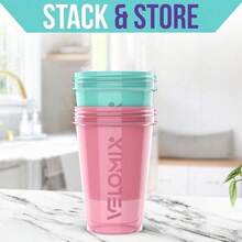 2 Pack 20oz Shaker Bottles With Stainless Steel Balls Leakproof Odor Resistant For Protein Smoothies Gym Travel Halloween Fitness Gift - Pink / Turquoise - View 6