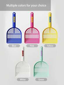 1pc专用猫砂铲，大容量猫砂铲神器，双挂钩设计，可挂墙或挂盆内，适用多种猫砂 - 彩色 - 查看 8