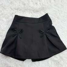CHILDREN'S TAILORED SKIRT SHORTS FOR WOMEN - 黑色 - 查看 1