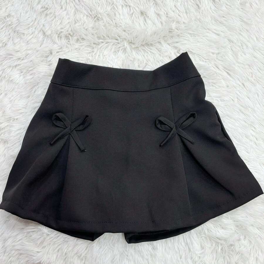 CHILDREN'S TAILORED SKIRT SHORTS FOR WOMEN - 黑色 - 查看 1