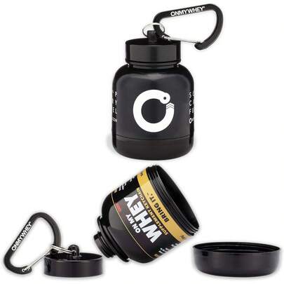ONMYWHEY Juego de 02 Piezas Llavero portátil con Embudo de proteína y suplemento en Polvo.