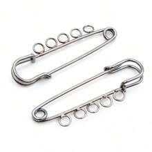 5pcs Craft Safety Pins Brooch Metal Sewing Pins With Loops Sewing Clothes Pins For Tags DIY Handmade Jewelry Making Accessories Findings - Brooch Pins - View 18