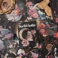 50 piezas/Libro Libro de patrones de personajes vintage, Serie Pasillo del Tiempo, Accesorios de cuaderno, Papel artesanal DIY para decoración de scrapbooking