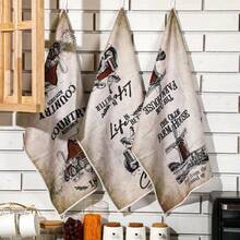 2/4/6/8/10/12 Pcs  Soft Water Absorbent Kitchen Towels | 18*26INCH Polyester Country Style, Cartoon Cow And Tractor Design, Machine Washable, Modern Style, Suitable For Christmas Home Decoration