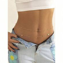 HOTNICE 2 Sexy Bikini Waist Chain Simple Bikini Belly Chains Summer Body Chain Beach Body Accessories Jewelry For Women Girls - 彩色 - 查看 5