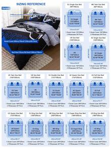 Bộ chăn ga gối đệm tay cầm chơi game chắp vá 3 món màu xanh-đen-xám/đỏ-đen-xám, bao gồm 1 vỏ chăn và 2 vỏ gối, vải sợi nhỏ mềm mại, thích hợp cho phòng ngủ, ký túc xá (trai/gái) hoặc khi đi du lịch - Nhiều màu - Xem 3