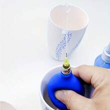 7pcs Ceramic Glaze Applicator Set, Includes 4 Interchangeable Metal Tips, Converter, Funnel And Squeeze Bottle - High Precision Ceramic Clay Glaze Decorating Tools For DIY Clay Art, Pottery Decoration, Bottle Glazing, Painting And Sculpting, Ergonomic Design For Precise Dispensing. Ideal For Artists, Crafters And Holiday DIY Gifts. - Multicolor - View 6