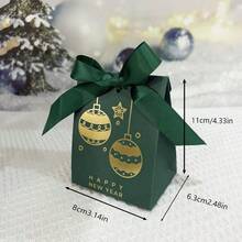 10个装圣诞糖果礼盒，圣诞树造型饼干零食巧克力包装盒袋，圣诞新年派对适用 - 禮品盒 - 查看 7