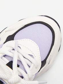 Balabala 2025秋季女童网面厚底运动鞋，透气厚底鞋 - 紫色調 - 查看 8