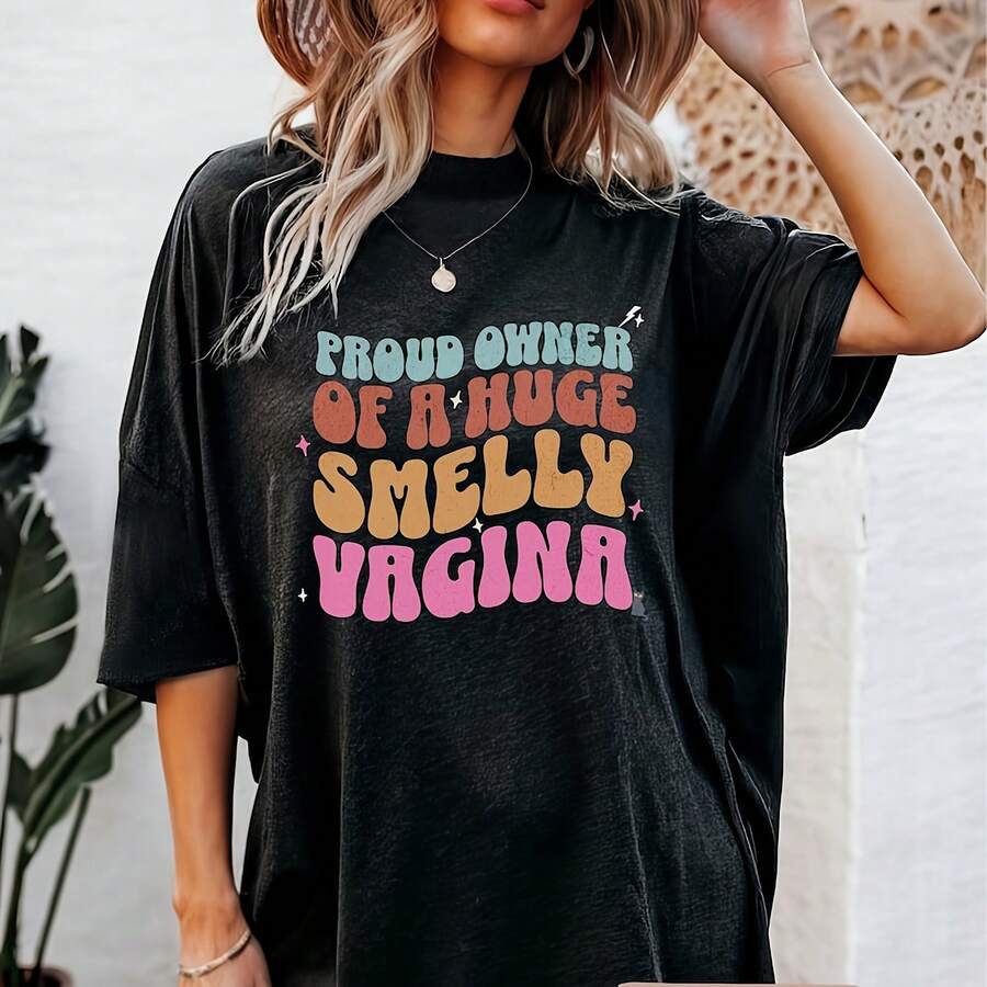 Proud Owner A Huge Elly Vgina Meme Shirt, Raunchy , Shirt Roulette Gift Adult Humor  Funny Gag Gift Inappropriate ShirT-S220G Clic Pure Cotton T-Shirt - The Perfect Blend Of Sual And Act, I For Everyday Wear And The Gym, A Warm Gift For Your HusbandWifetops WoM.En Fall OutfiT.S For WoM.En  VaC.Ation OutfiT.S WoM.En Halloween Costume - màu đen - Xem 1