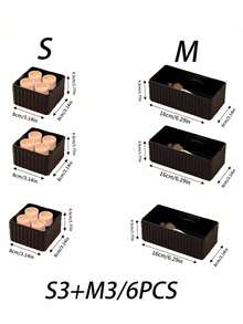 1pc/5pcs/10pcs Exquisite Clear Desktop Cosmetic Storage Box, For Girls, Eyeshadow, Makeup Brush, Lipstick Organizer Shelf, Dressing Table Drawer Divider, Free Combination Sorting Box,For Holiday Beach, Bathroom Collection, Bedroom Collection, Large Capacity - Black - View 18