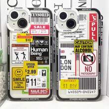 Funny Mix Labels Collage Stickers Phone Case Compatible With  16 15 14 13 12 11 Pro Max Mini X XS XR 7 8 Plus SE 16E Transparent Cover, Cover Compatible With  17 Pro Max Case,  17 Pro Case,  17 Case,  16 Pro Max Case - -3 - View 3