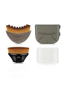 1/2 pezzi di Pennello Magic Foundation Powder nr. 55 con scatola, pennello a petalo, set di pennelli per il trucco, set di pennelli trucco portatile, strumenti di bellezza per il trucco