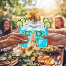 25pcs Transparent Gold Glitter/Gold Rim/Silver Rim Wine Glasses, 12oz Champagne Flutes, Wedding Toasting Glasses, Reusable Party Cups For Picnics, Weddings, Parties, Cocktails And Outdoor Gatherings, Elegant And Easy To Clean, Perfect For New Year And Christmas. Cake Cups Wedding Decor - Birthday Party Decor - Multicolor - View 8