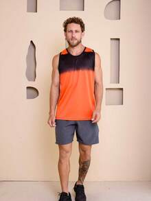 Men's Sublimated Grade Breathable Tank Top For Workout Gym Simple Summer Regular Fit No Halloween - 橘色 - 查看 10