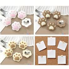 15个/套 随机猫狗爪印造型徽章，可爱宠物主题软木板装饰，温馨照片墙徽章，宠物纪念桌面徽章，返校季