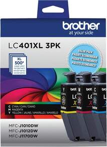 Genuine LC401XL 3PK High Yield 3-Pack Color -Ink -Cartridges Includes 1- -Cartridge Each Of Cyan, Magenta And Yellow -Ink.,23715271 - Navy Blue - View 1