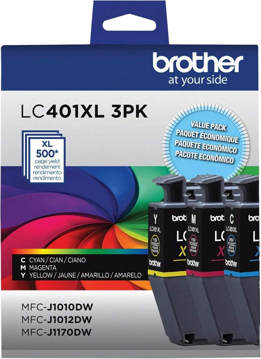 Genuine LC401XL 3PK High Yield 3-Pack Color -Ink -Cartridges Includes 1- -Cartridge Each Of Cyan, Magenta And Yellow -Ink.,23715271 - Navy Blue - View 1