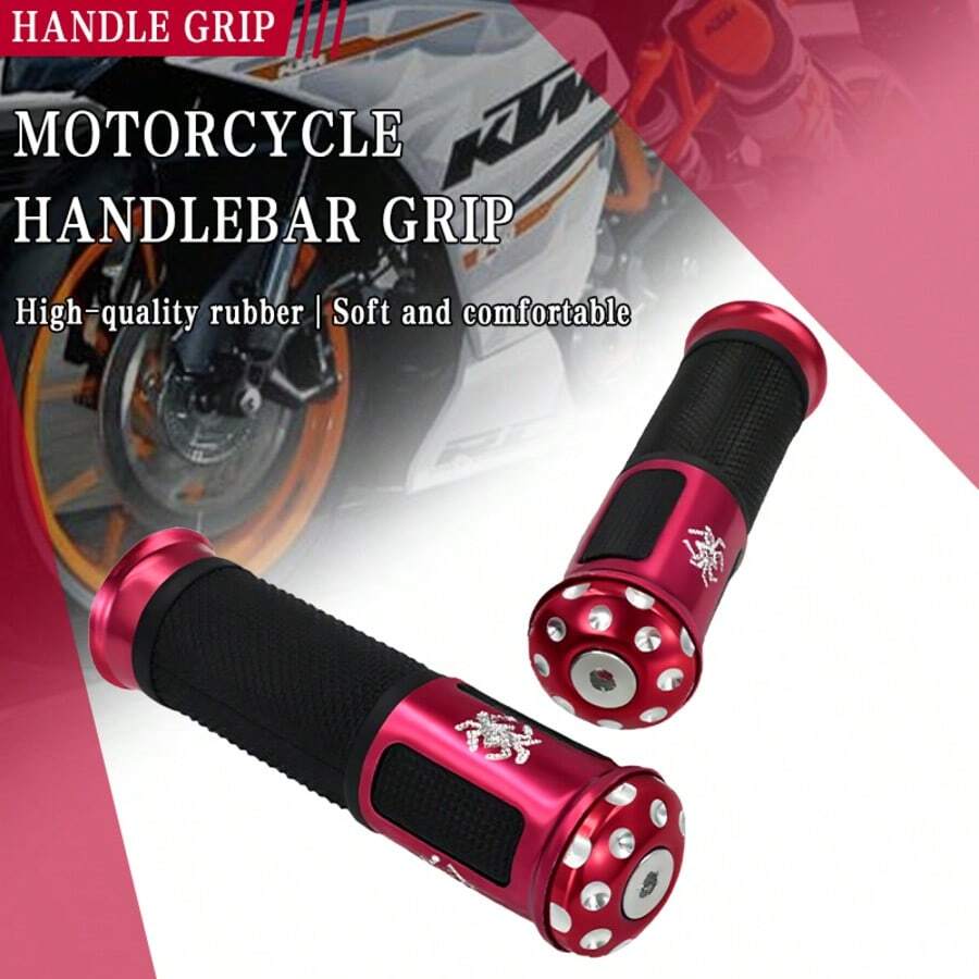 铝合金山地车摩托车自行车通用车把，铝合金牛角把套改装配件 - A - 查看 1