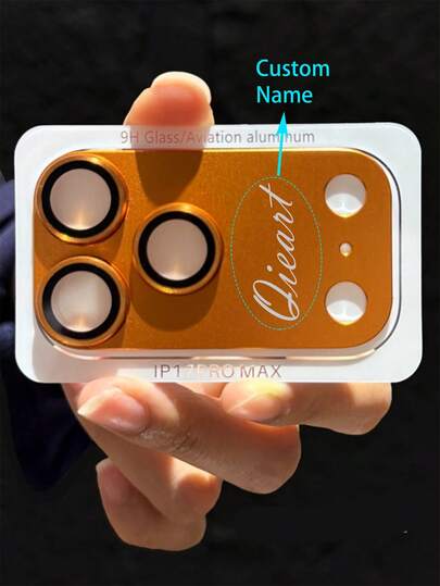 [Customized] Personalized Customized Letters Engraving Name Mobile Phone Lens Protective Pad Case Compatible With IPhone 17 Pro 17 Pro Max Prevent Scratches Shockproof Protective Cover