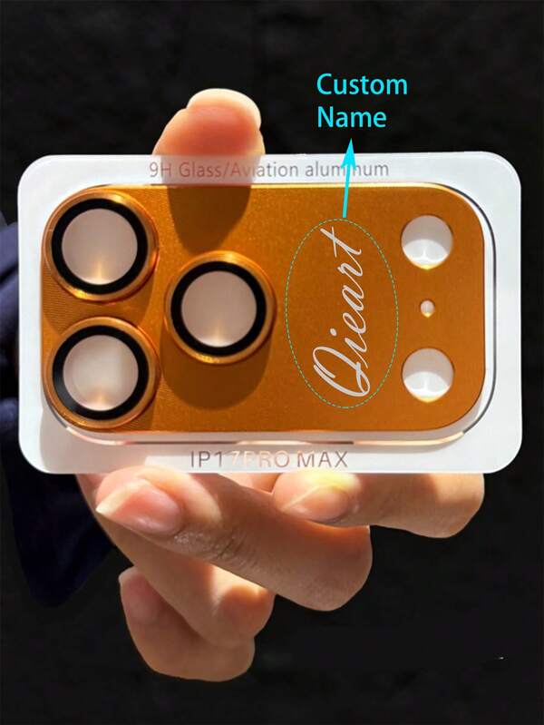 [Customized] Personalized Customized Letters Engraving Name Mobile Phone Lens Protective Pad Case Compatible With IPhone 17 Pro 17 Pro Max Prevent Scratches Shockproof Protective Cover