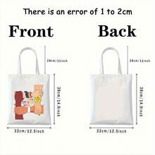 Empower Women Tote Bag - Large Capacity, Durable Polyester Handbag With International Women's Day Design, Perfect For Shopping, Travel, And Parties, Party Accessory| International Women's Day Theme| Large Capacity Bag, Ladies Handbags - 白色 - 查看 8