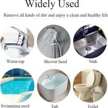 强力浮石清洁石，适用于浴室、厨房和泳池——轻松去除硬水渍、铁锈、水垢和污垢——形状设计便于清洁狭窄角落——是清洁马桶、水龙头、水槽、浴缸、淋浴喷头和瓷砖的理想之选，深度清洁工具 - 彩色 - 查看 3