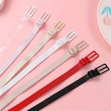 3 Peças Suporte de Alça de Sutiã Anti Deslizante Elástico Ajustável, Acessório de Roupa Íntima, Fixador de Alça de Sutiã, Clipe Ajustável Anti Deslizante para Alça de Sutiã - Alça de Ombro Elástica Confortável, Adequado para Roupa Íntima Feminina, Vermelho, Bege, Preto, Branco e Rosa, Ajuste Firme