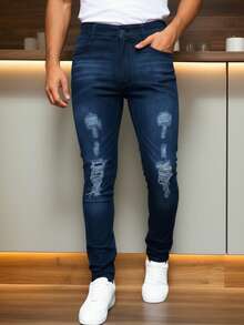 Men Pants - Blue - View 1