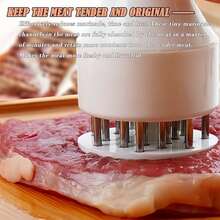 Kitchen Gadgets 1pc Meat Tenderizer Needle & Pork Shredder & Stainless Steel Meat Pounder Tool For Kitchen Bbq Steak & Chicken  Gadgets Tools Christmas Stuff Cooking Christmas - màu đen - Xem 8