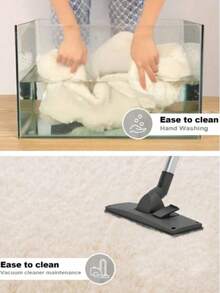 创意蓬松人造毛皮地毯，绒面革底，毛绒，蓬松装饰地毯，温暖舒适，创意奇特设计，多色可选 - 淺藍色 - 查看 7