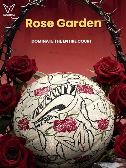 veidoorn 1 Pc Size 7 Standard Rose Series Rubber Basketball For Indoor And Outdoor Training, Moisture Absorbent & Wear Resistant Basketball,Perfect Gift For Girlfriend,Boyfriend